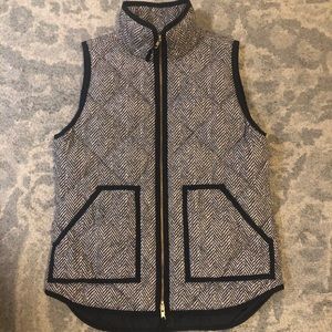 J. Crew Herringbone Puffer Vest XS